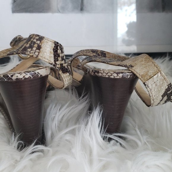 Michael Kors Sandals purchased in New York.  Snakeskin leather detailing. - Picture 3 of 3